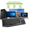 Techly ICTB9801TB -näppäimistö universaali RF langaton + Bluetooth QWERTY US English musta