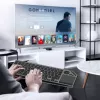 Techly ICTB9801TB -näppäimistö universaali RF langaton + Bluetooth QWERTY US English musta