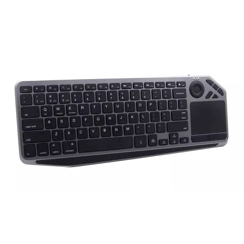 Techly ICTB9801TB -näppäimistö universaali RF langaton + Bluetooth QWERTY US English musta