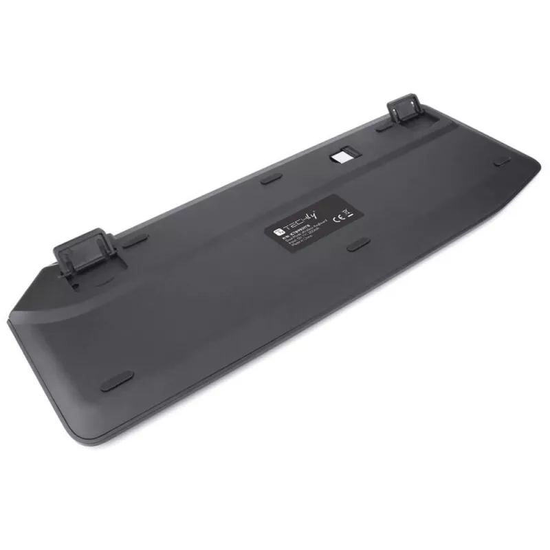 Techly ICTB9801TB -näppäimistö universaali RF langaton + Bluetooth QWERTY US English musta