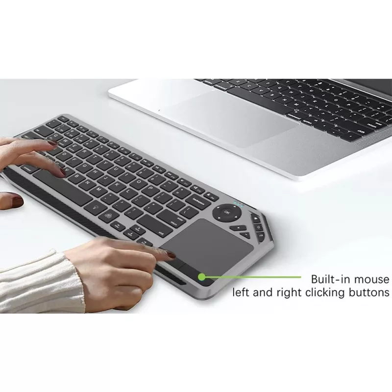 Techly ICTB9801TB -näppäimistö universaali RF langaton + Bluetooth QWERTY US English musta
