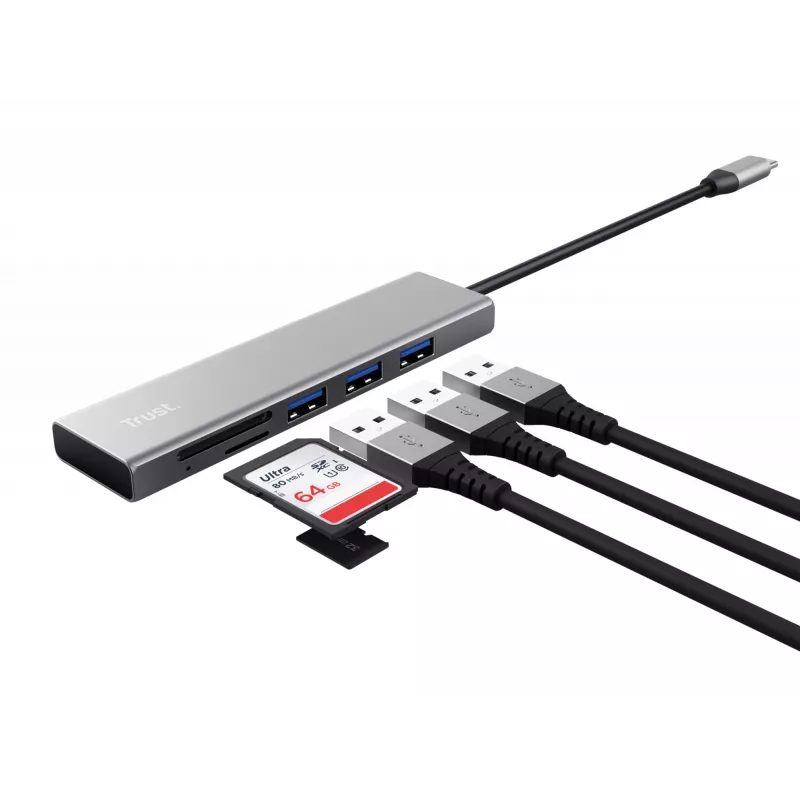 Trust Halyx USB 3.2 Gen 1 (3.1 Gen 1) Type-C 104 Mbit/s alumiini