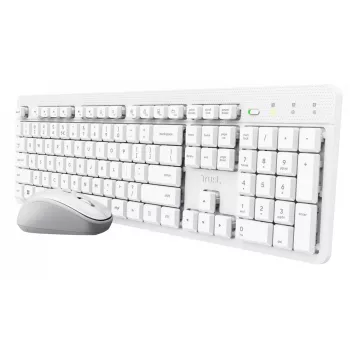 Trust Ody II näppäimistö ja hiiri sisältyvät Home/Office RF Wireless QWERTY US-englanti valkoinen