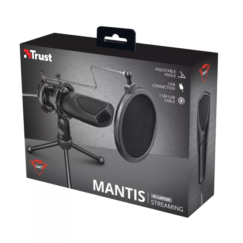 Trust GXT 232 Mantis musta PC-mikrofoni