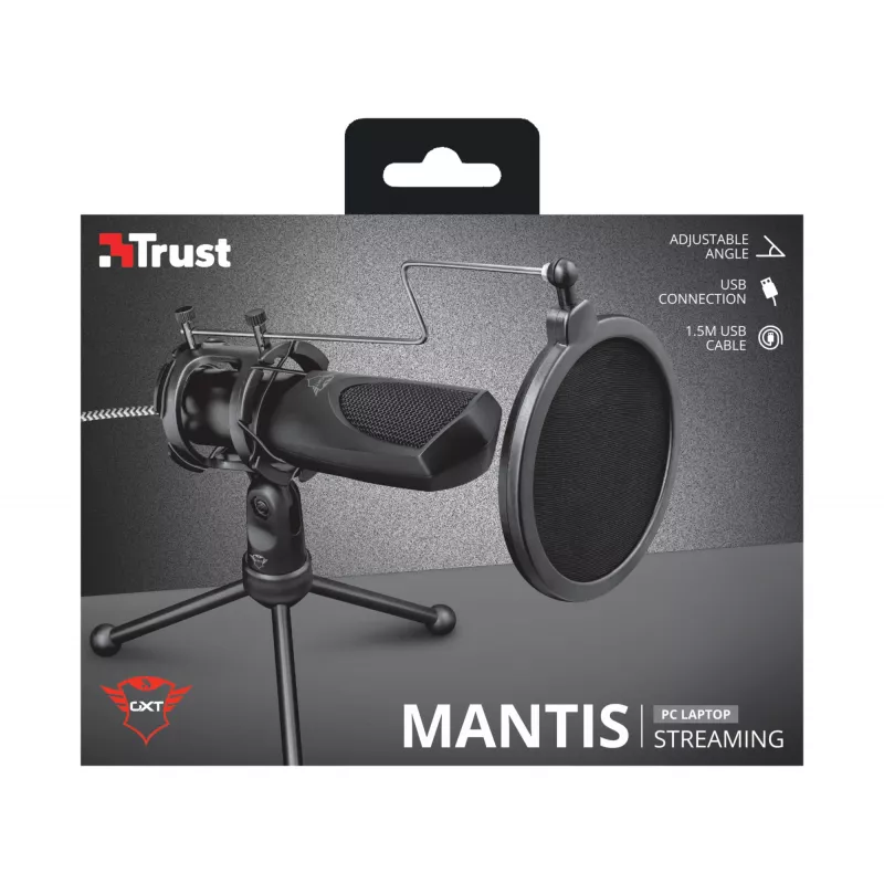 Trust GXT 232 Mantis musta PC-mikrofoni