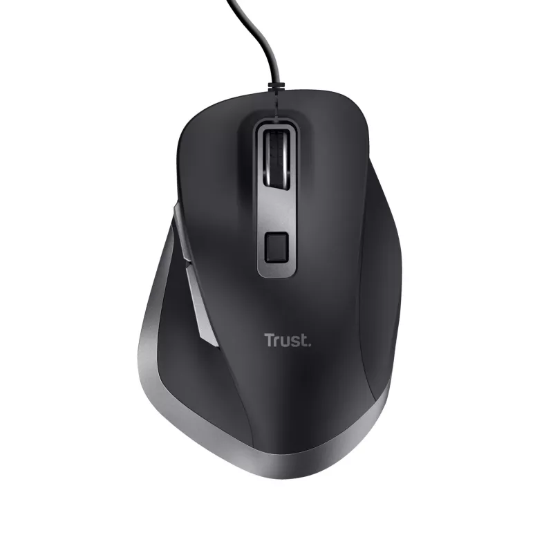 Trust Fyda johdollinen hiiri, oikeakätinen, optinen, USB Type-A, 5000 dpi, musta