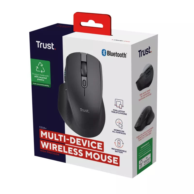 Trust Ozaa+ -hiiri Office oikeakätinen RF Wireless + Bluetooth 3200 DPI