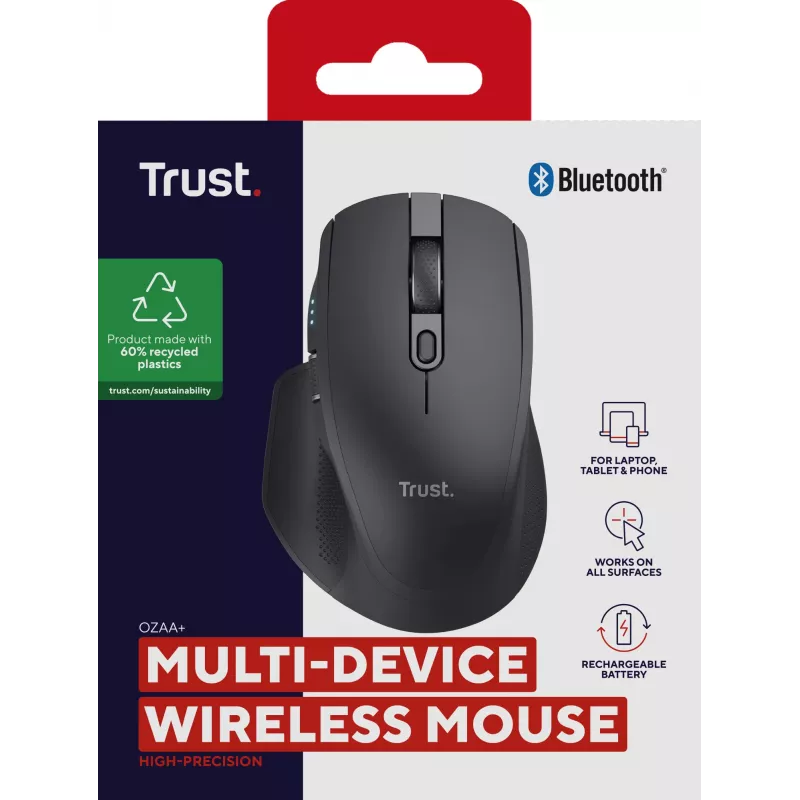 Trust Ozaa+ -hiiri Office oikeakätinen RF Wireless + Bluetooth 3200 DPI