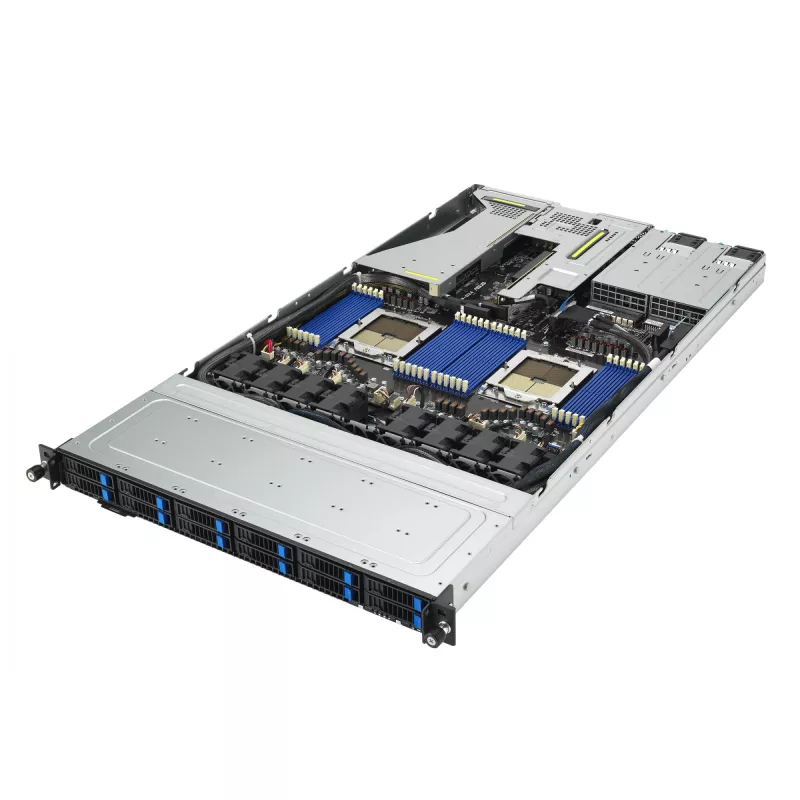 ASUS RS700A-E12-RS12U kanta SP5 rack (1U) musta, teräs