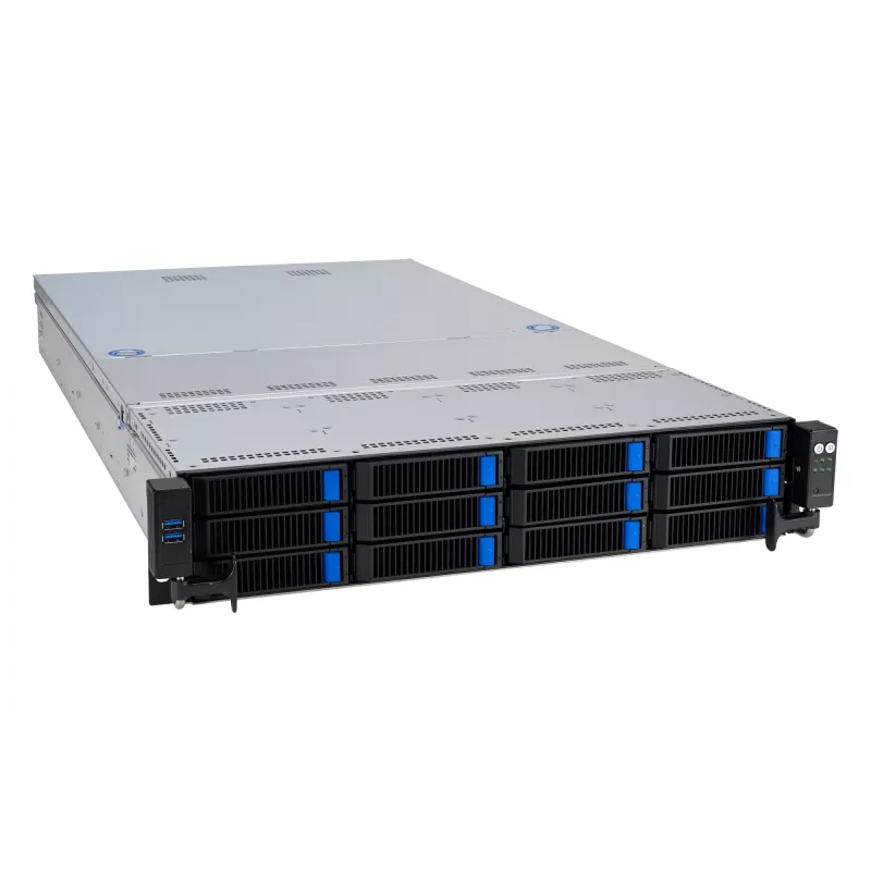ASUS RS521A-E12-RS12U kanta SP5 rack (2U) musta, hopea
