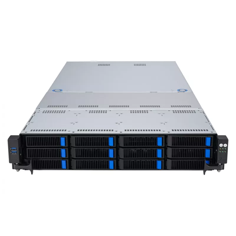 ASUS RS521A-E12-RS12U kanta SP5 rack (2U) musta, hopea