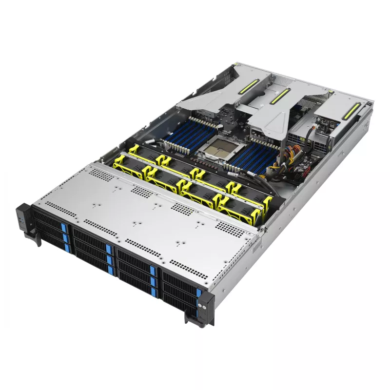 ASUS RS521A-E12-RS12U kanta SP5 rack (2U) musta, hopea