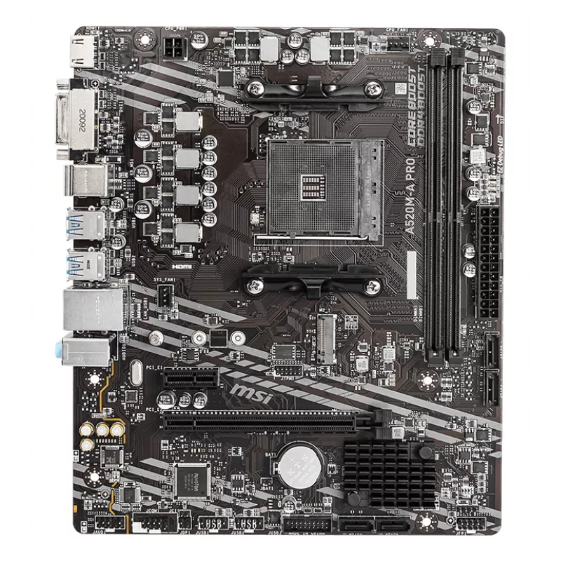 MSI A520M-A PRO -emolevy AMD A520 kanta AM4 micro ATX