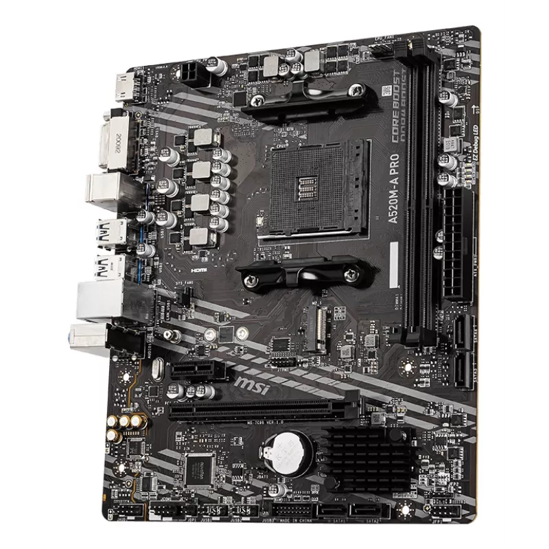 MSI A520M-A PRO -emolevy AMD A520 kanta AM4 micro ATX