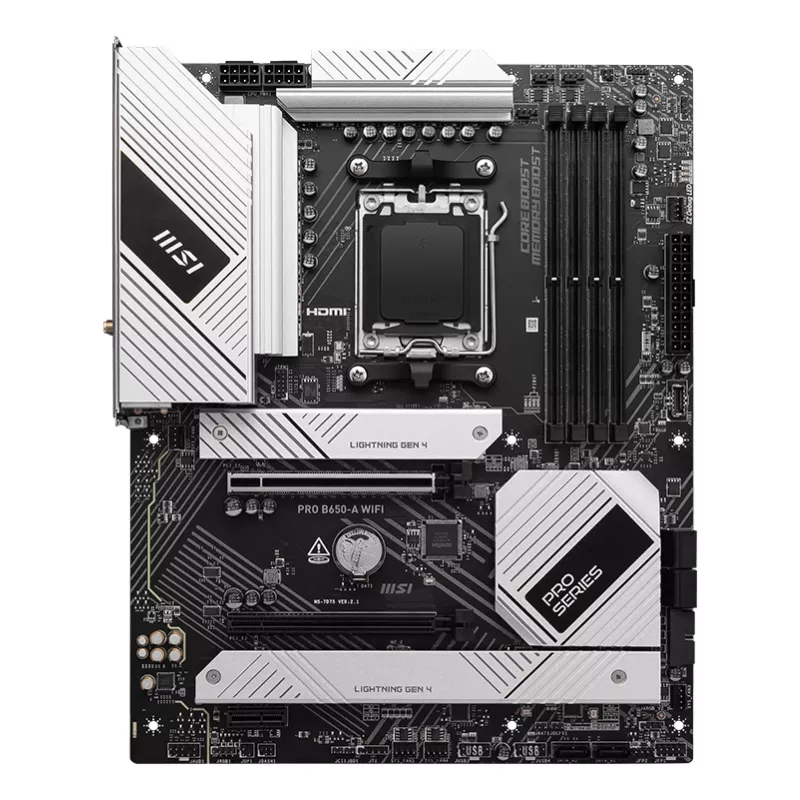 MSI PRO B650-A WIFI -emolevy AMD B650 kanta AM5 ATX