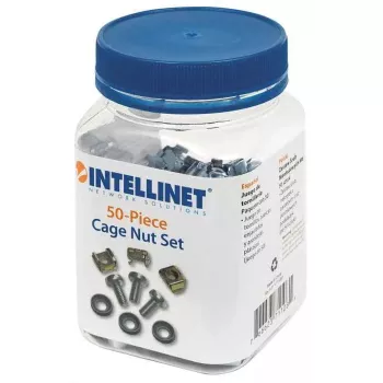 Häkkimutterisarja INTELLINET 711081 — muovikotelo, hopea, asennussarja, 10 g