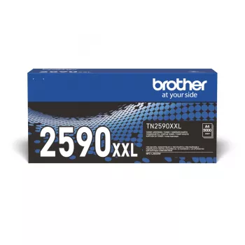 Värikasetti Brother TN-2590XXL alkuperäinen musta, 1 kpl:n pakkaus, n. 5000 sivua