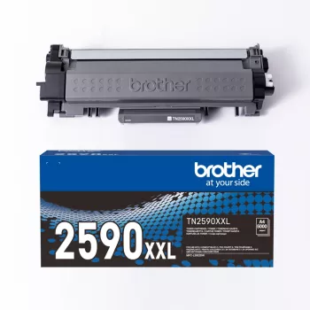 Värikasetti Brother TN-2590XXL alkuperäinen musta, 1 kpl:n pakkaus, n. 5000 sivua