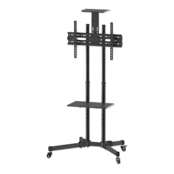 MANHATTAN 461238 siirrettävä TV- ja monitoriteline, siirrettävä, musta, korkeus 1803 mm, VESA 200x200–600x400, enintään 50 kg