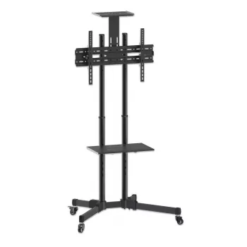 MANHATTAN 461238 siirrettävä TV- ja monitoriteline, siirrettävä, musta, korkeus 1803 mm, VESA 200x200–600x400, enintään 50 kg