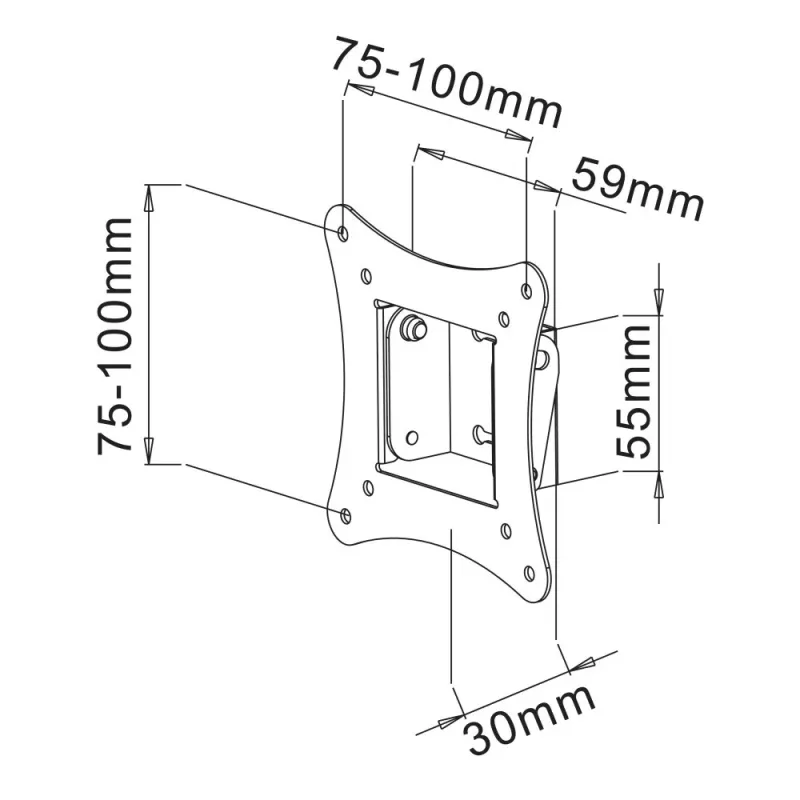 Techly ICA-LCD-900 76,2 cm (30
