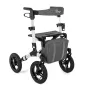 Maastokelpoinen nelipyöräinen rollaattori TIMAGO RANGER, alumiini, korkeussäädettävä 89,5–102,5 cm, kantavuus 136 kg, taitettava