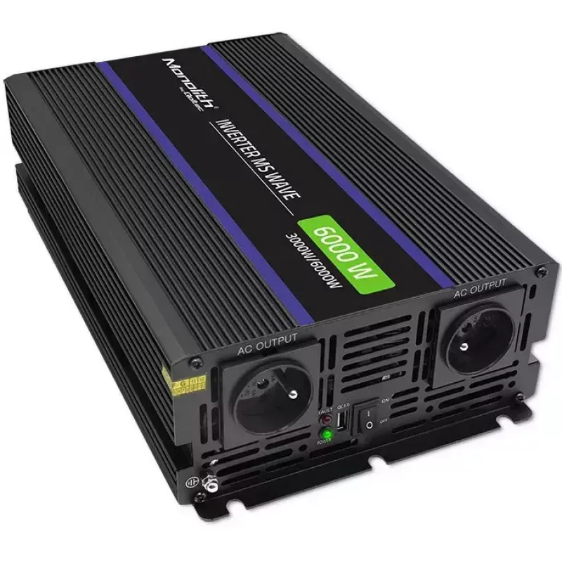 Vaihtosuuntaaja QOLTEC Monolith 6000 MS 12V–230V 6000W