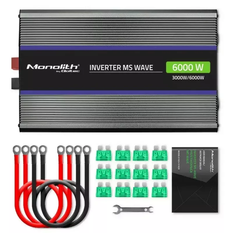 Vaihtosuuntaaja QOLTEC Monolith 6000 MS 12V–230V 6000W