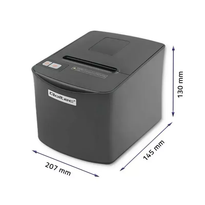 Lämpö-tulostin QOLTEC 50256 USB-liitännällä – kompakti POS-tulostin