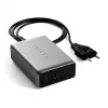 Mobiililaturi Satechi ST-TC100GM-EU, 100 W, 2× USB-C, AC-tulo 100–240 V, harmaa