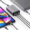 Mobiililaturi Satechi ST-TC100GM-EU, 100 W, 2× USB-C, AC-tulo 100–240 V, harmaa
