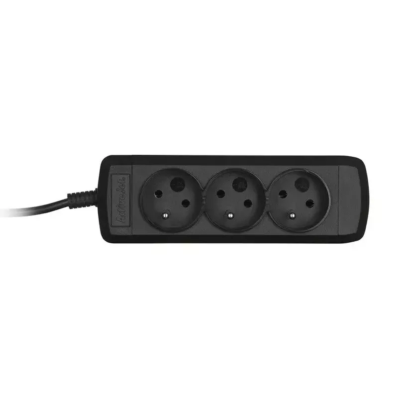Activejet 3GNU-1.5M-C jatkopistorasia johdolla, 1,5 m, musta