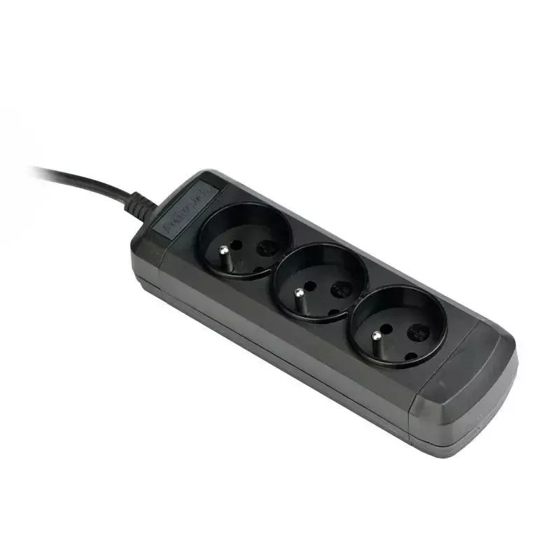 Activejet 3GNU-1.5M-C jatkopistorasia johdolla, 1,5 m, musta