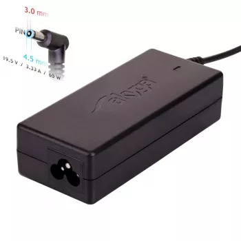 Akyga AK-ND-25 kannettavan tietokoneen virtalähde HP:lle, 65 W, 19,5 V, 3,33 A, 4,5 x 3,0 mm + nasta