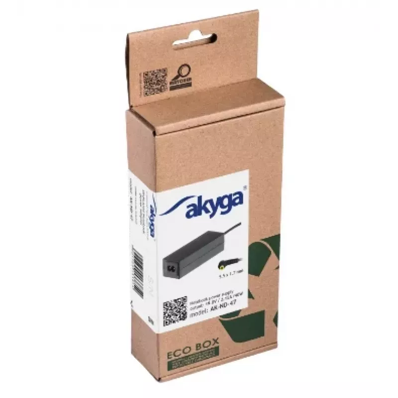 Akyga AK-ND-47 kannettavan tietokoneen virtalähde Acerille, 40 W, 19 V / 2,15 A, 5,5 x 1,7 mm