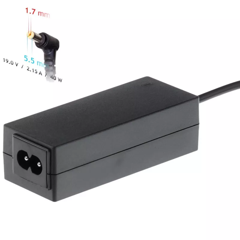 Akyga AK-ND-47 kannettavan tietokoneen virtalähde Acerille, 40 W, 19 V / 2,15 A, 5,5 x 1,7 mm