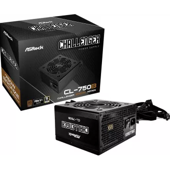 ASROCK virtalähde Challenger Cl-750b 750 W 80+ Bronze musta ATX