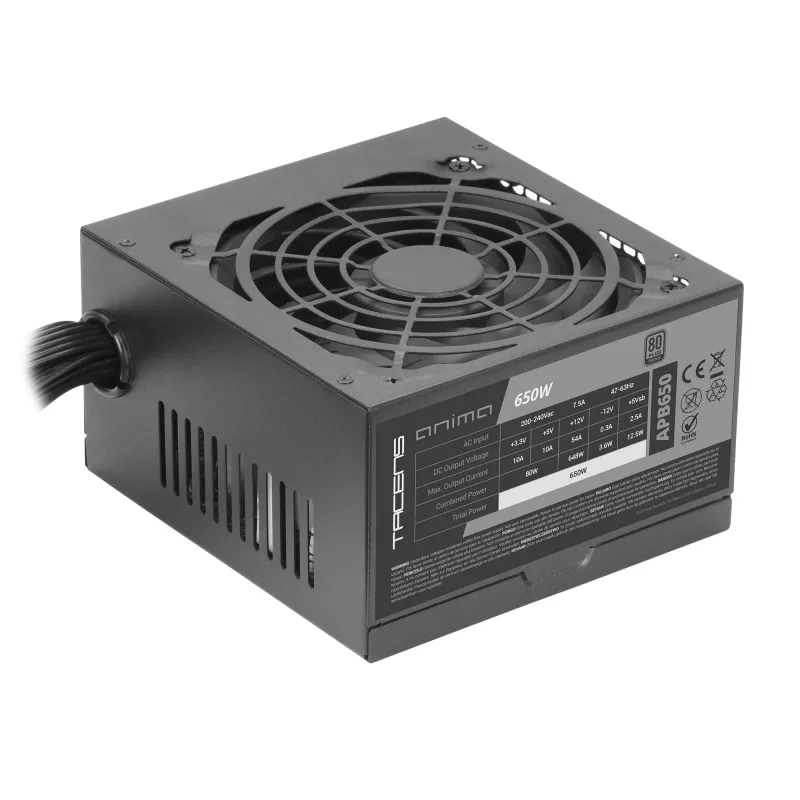 Tacens Anima APB650 virtalähde 650 W 24-pin ATX ATX musta