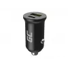 Autolaturi Green Cell CADM-GC-38AC 38W, 1x USB-C (PD 3.0) + 1x USB-A, alumiinikotelo, musta