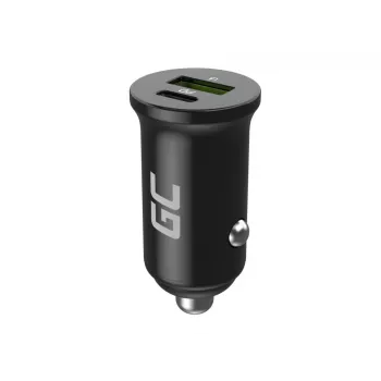 Autolaturi Green Cell CADM-GC-38AC 38W, 1x USB-C (PD 3.0) + 1x USB-A, alumiinikotelo, musta