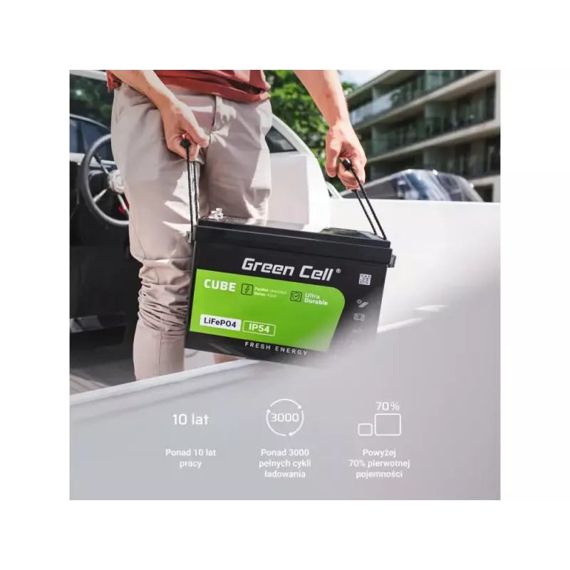 UPS-akku Green Cell LFPGC12V100AH litium-rautafosfaatti 12,8V 100Ah