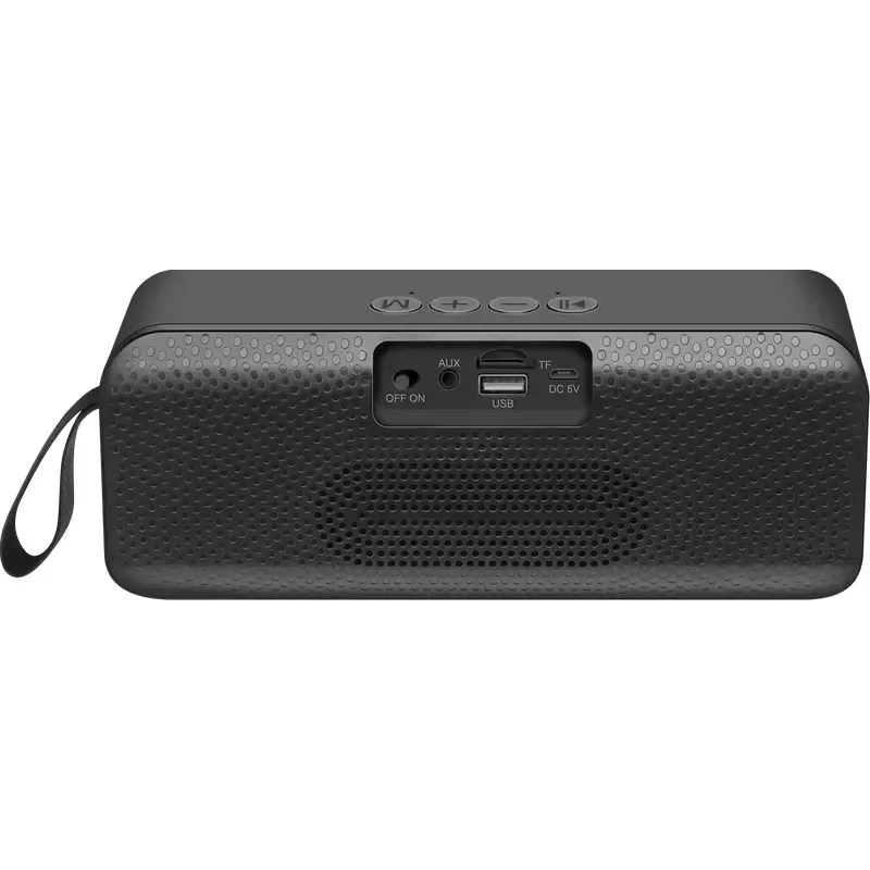 Kannettava Bluetooth-mono-kaiutin DEFENDER Q1 musta, 10 W RMS, 1200 mAh, Bluetooth 5.0, MicroSD, FM, AUX, USB