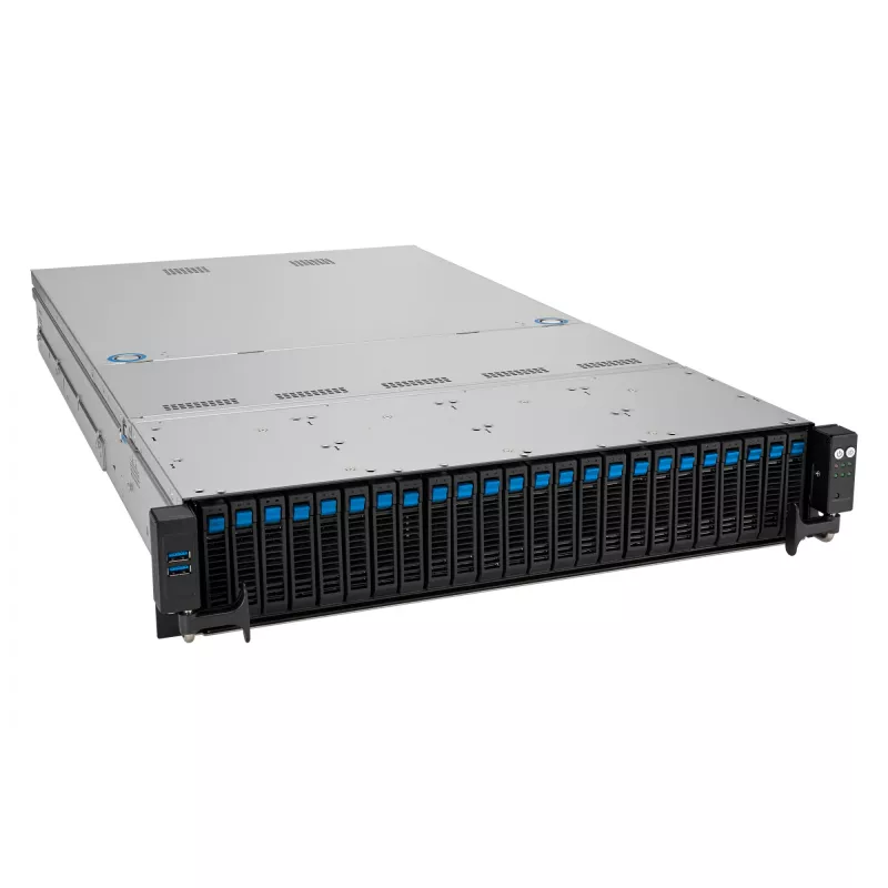 ASUS RS521A-E12-RS24U Socket SP5 teline (2U) musta, hopea
