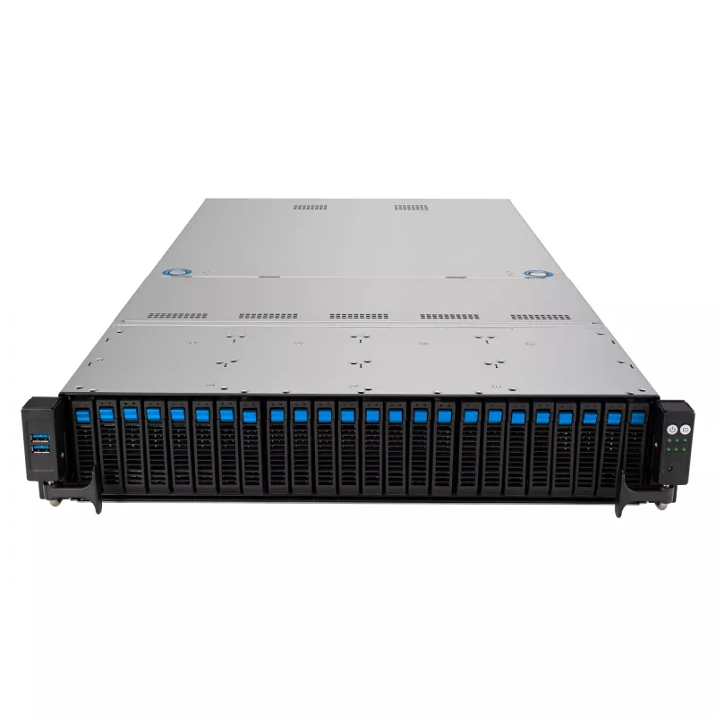 ASUS RS521A-E12-RS24U Socket SP5 teline (2U) musta, hopea