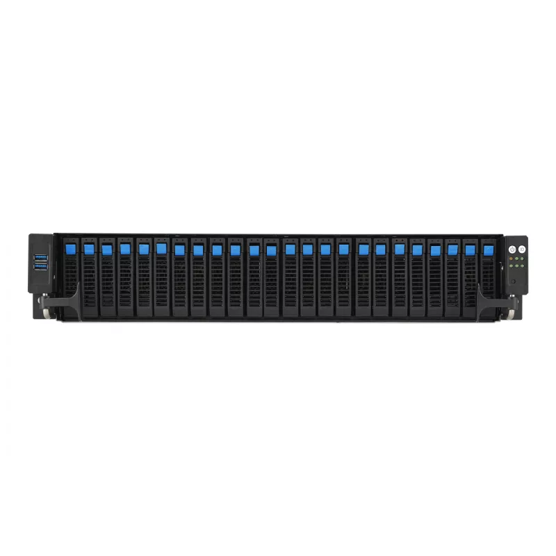 ASUS RS521A-E12-RS24U Socket SP5 teline (2U) musta, hopea
