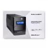 Qoltec Monolith 53979 UPS-laite, line-interactive, 850 VA / 480 W, 2 Schuko-pistorasiaa, LCD, USB, RJ45