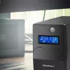 Qoltec Monolith 53979 UPS-laite, line-interactive, 850 VA / 480 W, 2 Schuko-pistorasiaa, LCD, USB, RJ45