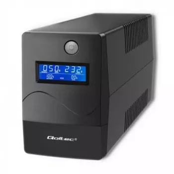 Keskeytymätön virransyöttö Qoltec Monolith 0,85 kVA 480 W 2 AC-pistorasiaa