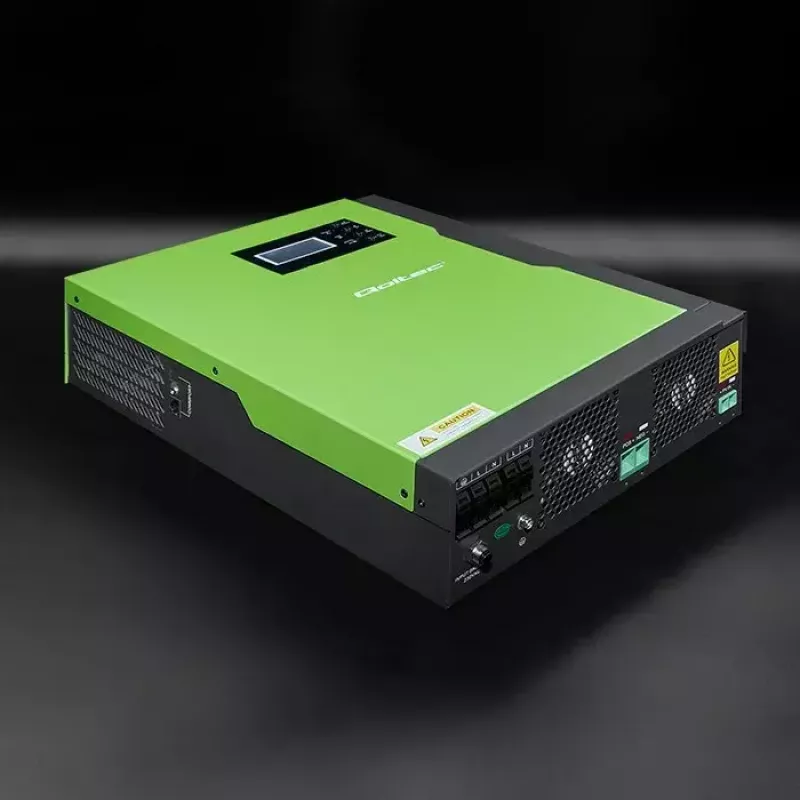 Qoltec 53886 off-grid-hybridiaurinkoinvertteri, 3,5 kW, 100 A MPPT, 24 V, puhdas siniaalto