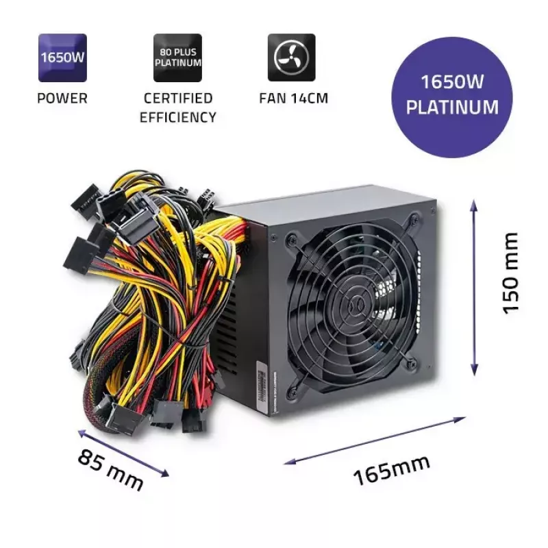 Virtalähde Qoltec 50342 1650W